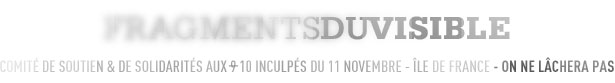 Fragments du visible - Comit&eacute; de soutien des  inculp&eacute;s du 11 Novembre -  &Icirc;le-de-France