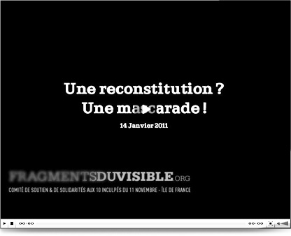 Mise en situation sur les lieux : Une reconstitution ? Une mascarade !